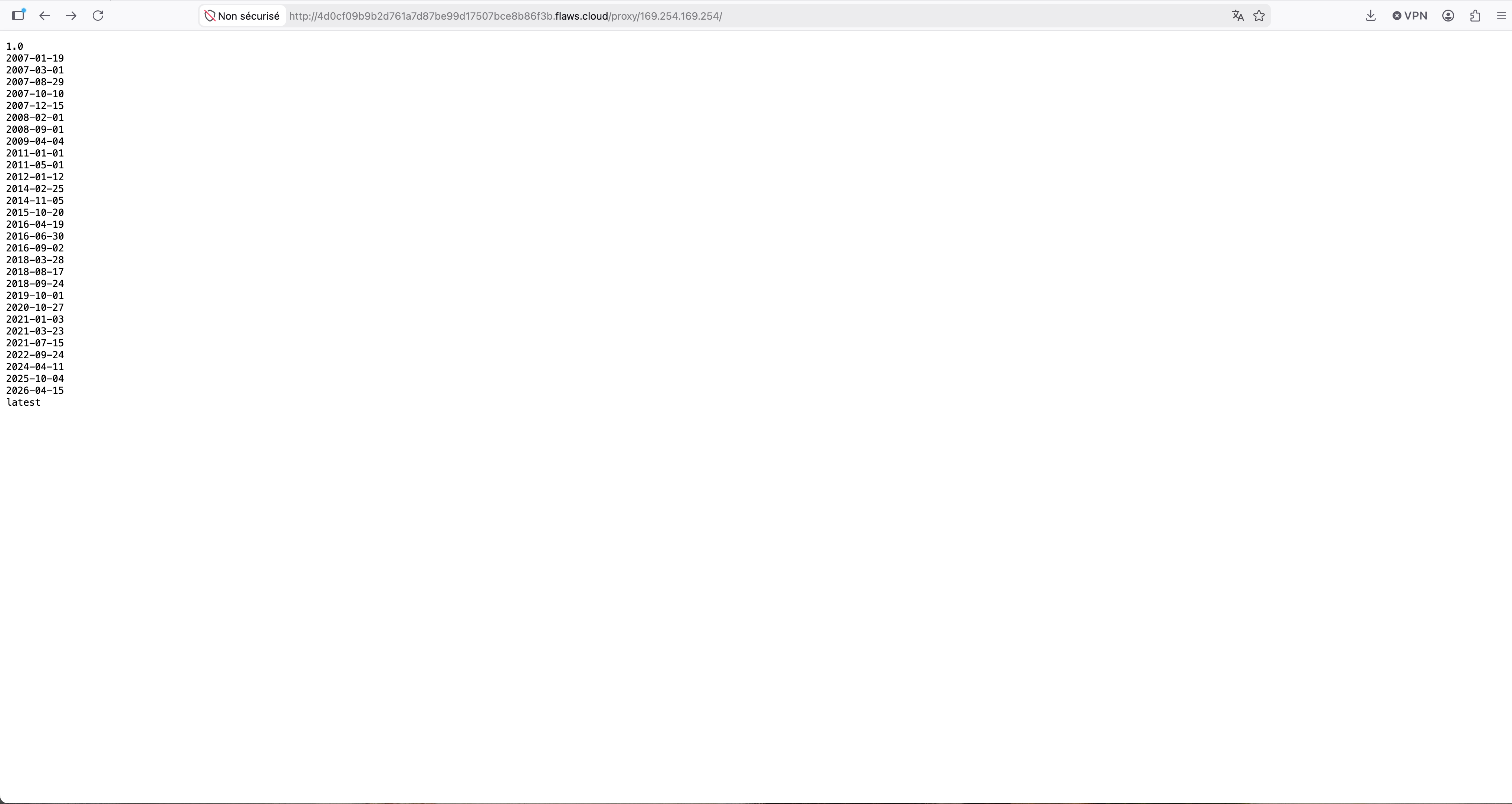 IMDS listing via proxy